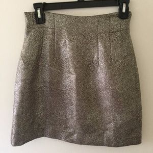 NEW H&M Sparkle Specked Brown/Silver Skirt Sz. 4